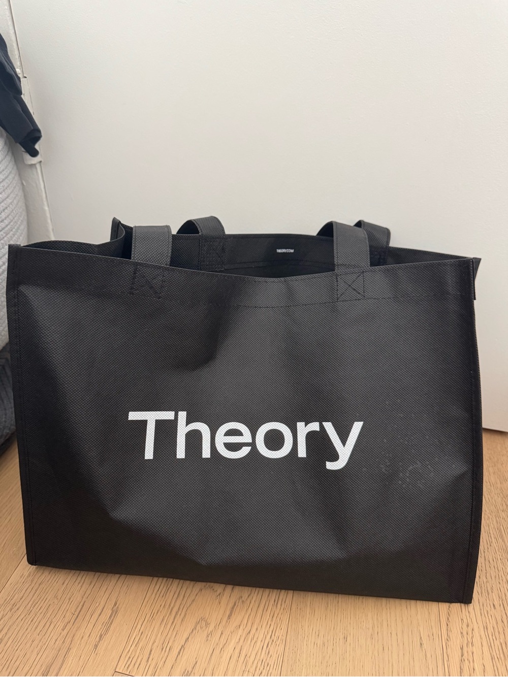 Theory reusable shopper tote shopping bag